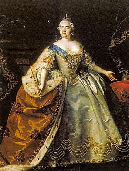 Louis Caravaque Portrait of Elizabeth of Russia Norge oil painting art